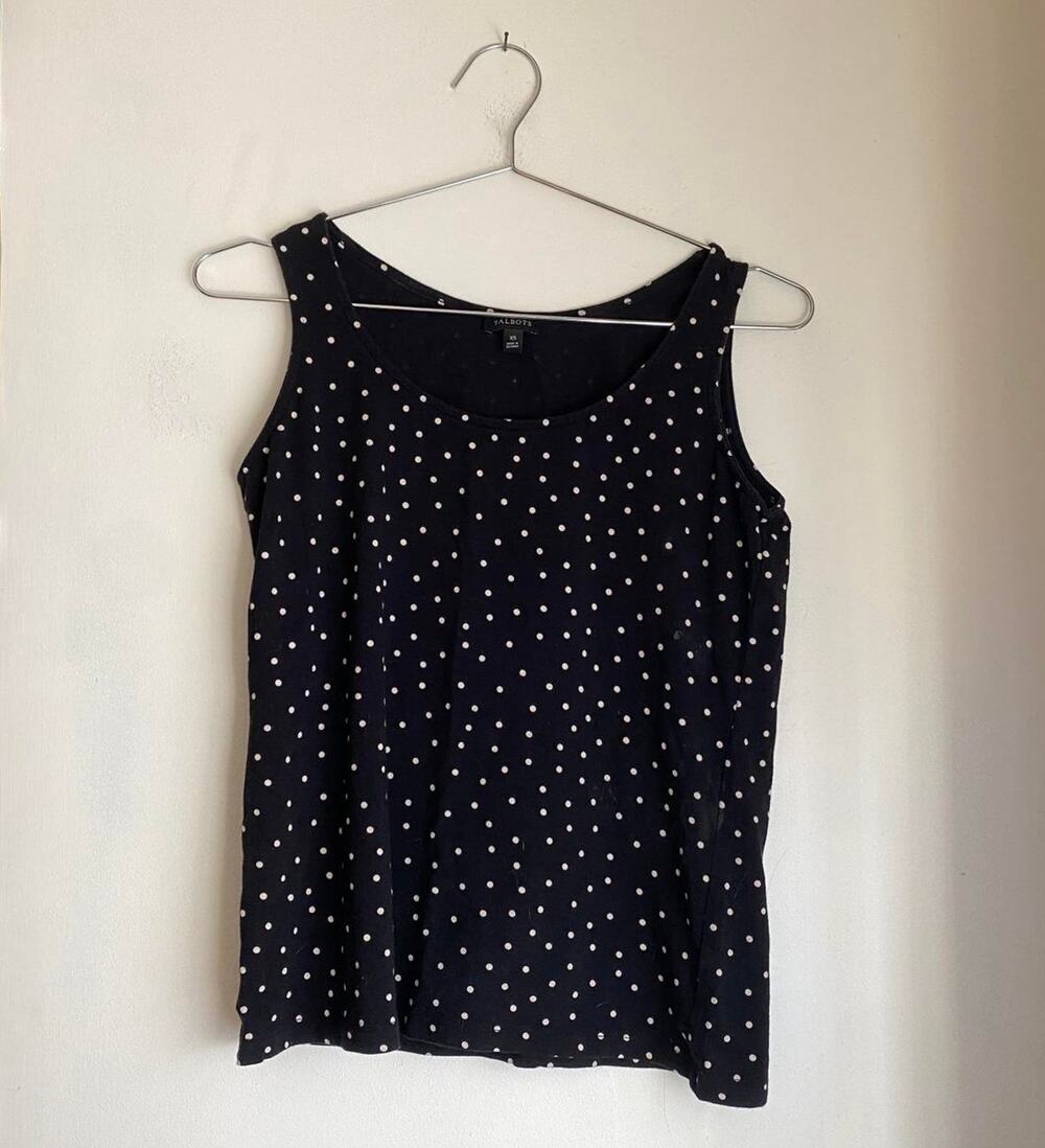 Y2K Black Polka Dot Tank Top
